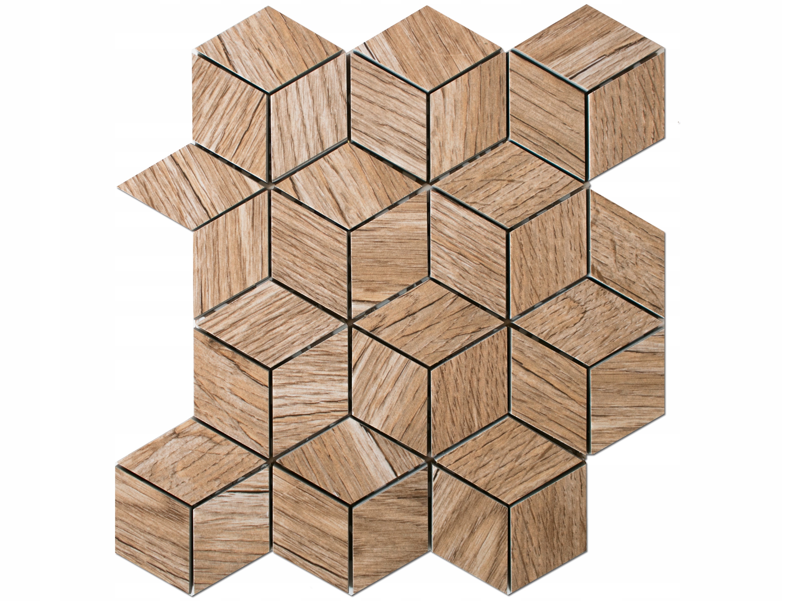 MOZAIKA GRESOWA DIAMOND ROMBY DREWNOPODOBNA WOOD