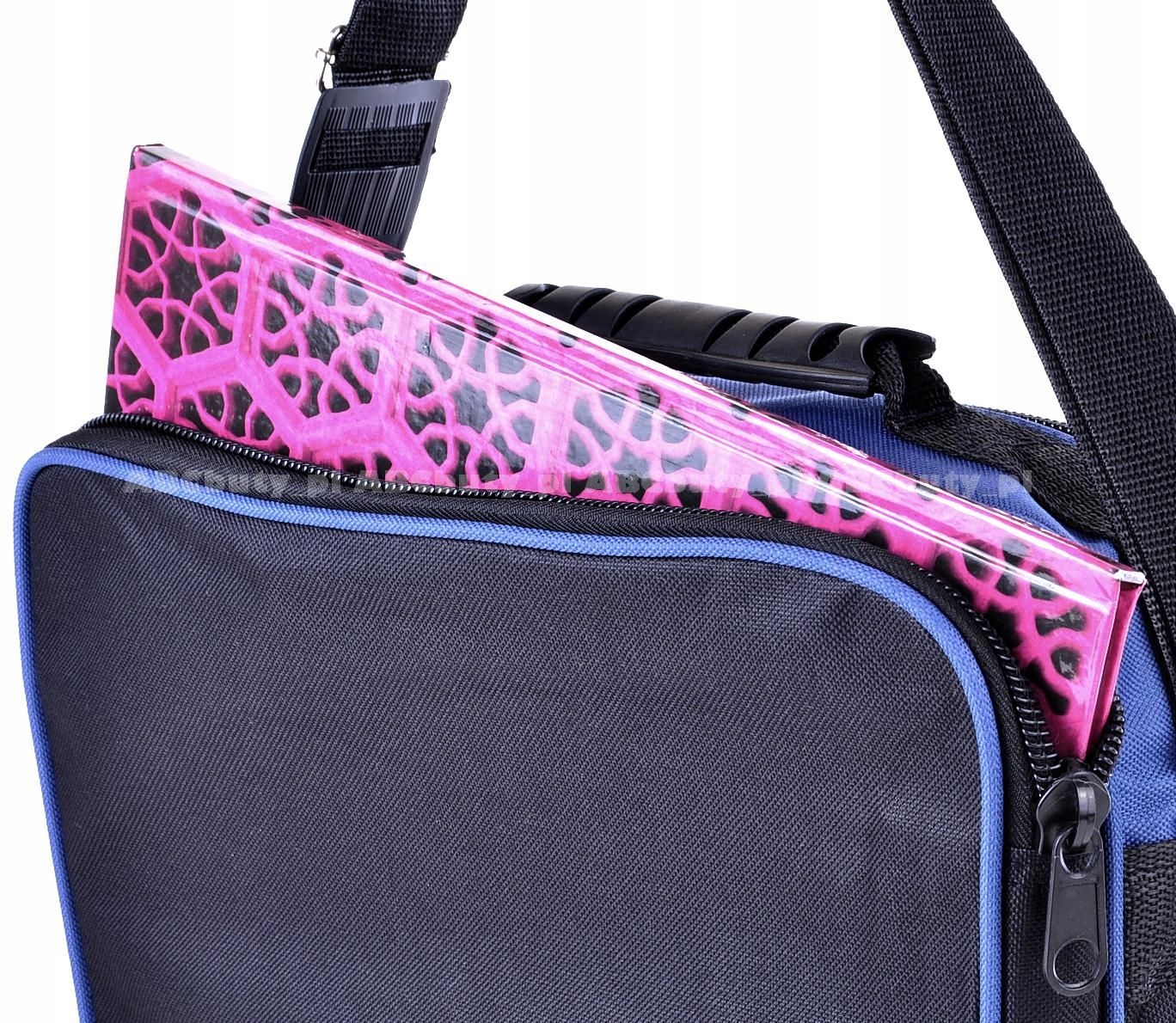 G1-33 GRANATOWA TORBA MĘSKA NA RAMIĘ DO PRACY POZIOMA TECZKA 33x25x14cm 12L Materiał dominujący codura