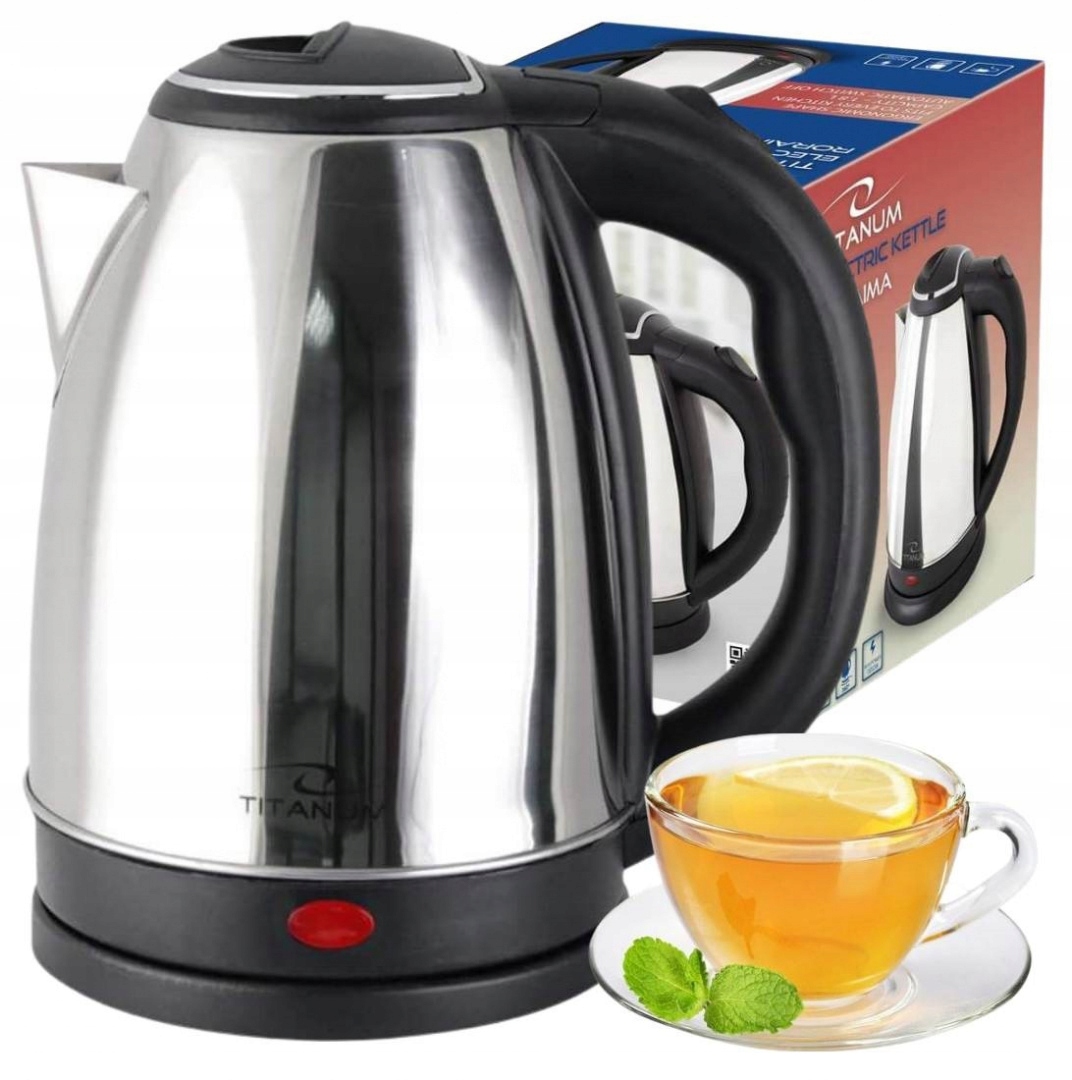 MOCNY CZAJNIK ELEKTRYCZNY BEZPRZEWODOWY STAL DUŻY