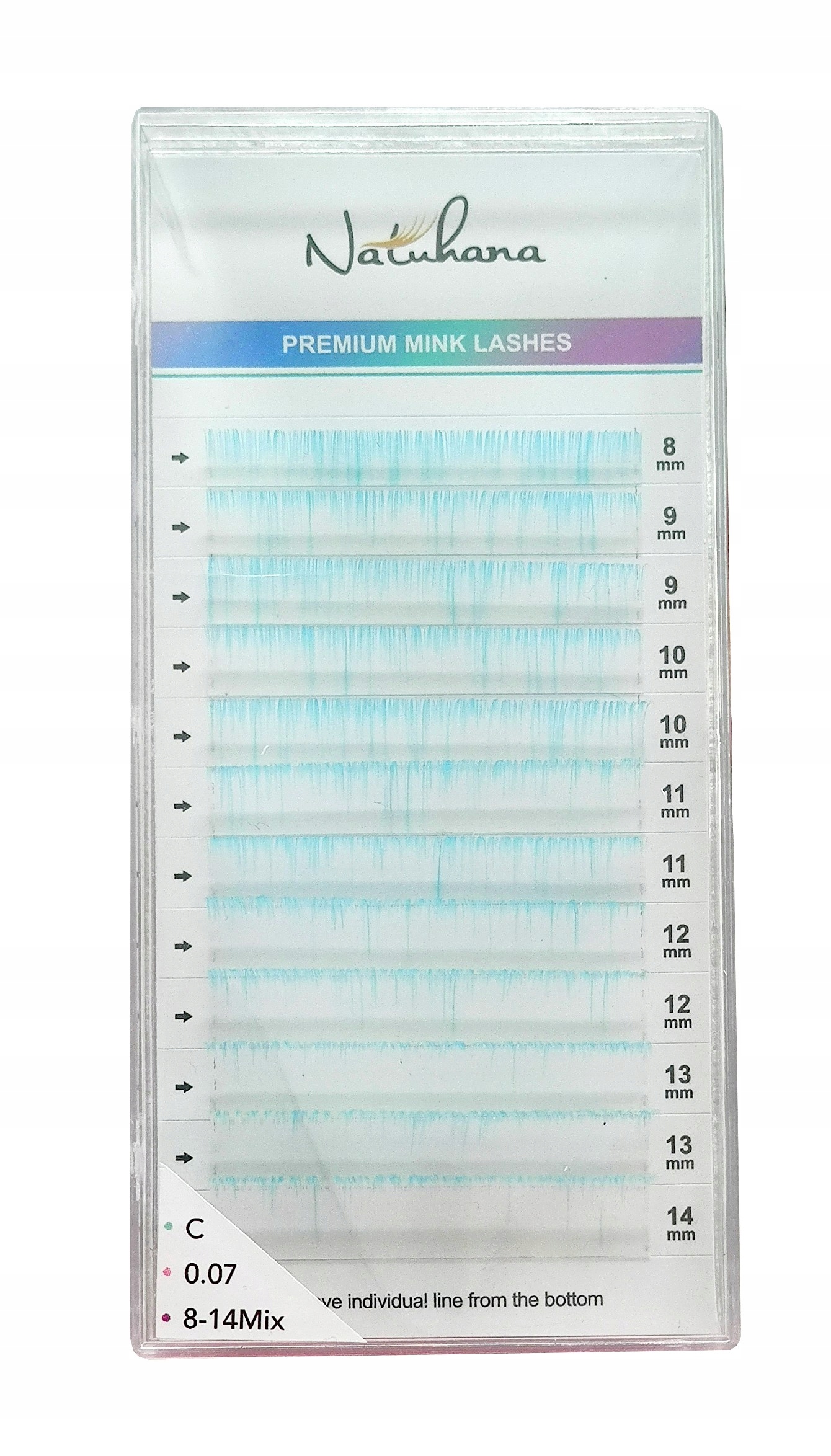 

Natuhana Rzęsy Ombre Biel Blue C 0,07 MIX 8-14