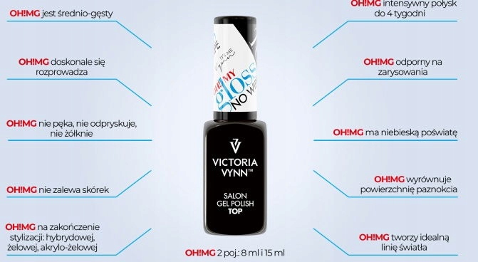 VICTORIA VYNN TOP OH! MY GLOSS GLOSS no wipe gel polish 15 ml Kod producenta Oh! My Gloss