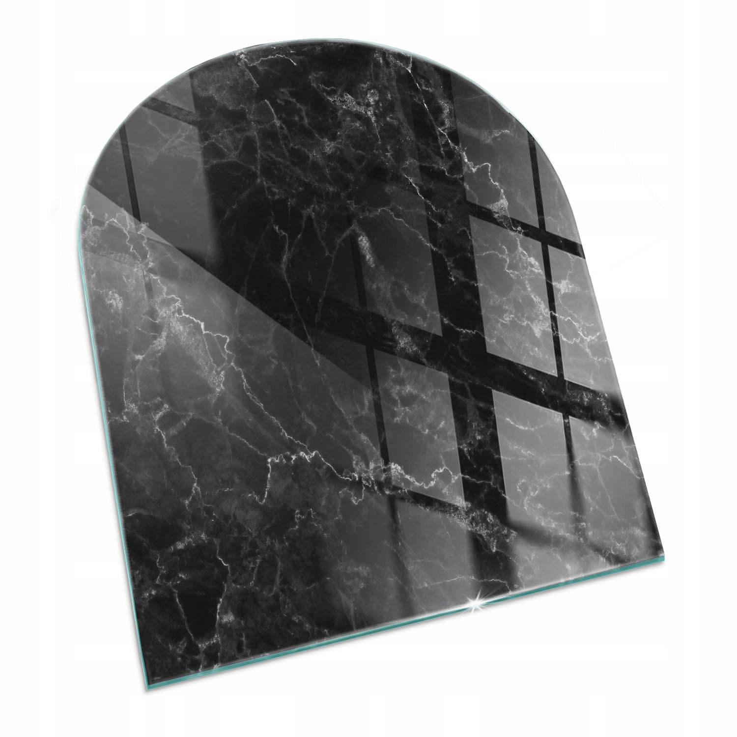 Sklenená podložka s potlačou pod pec 80x70 cm Elegantný vzor mramoru