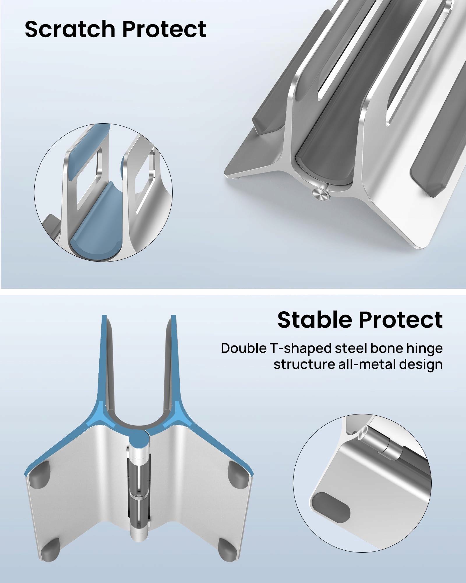 SODI ALUMINIOWY STOJAK PIONOWY NA LAPTOPA MACBOOK IPAD IPHONE — miniatura 6