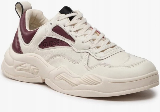 Pánské sportovní tenisky Guess Bassano bílá přírodní kůže 41 Eu