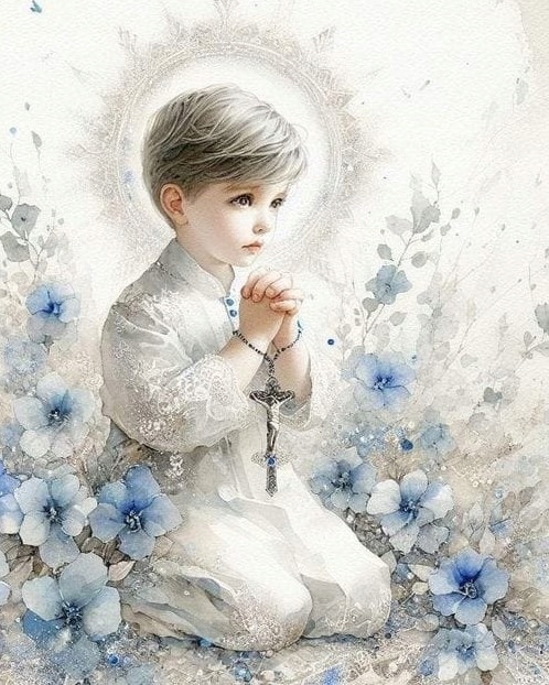 Diamond Painting První Svaté Přijímání Náboženství Velké 80x100 cm