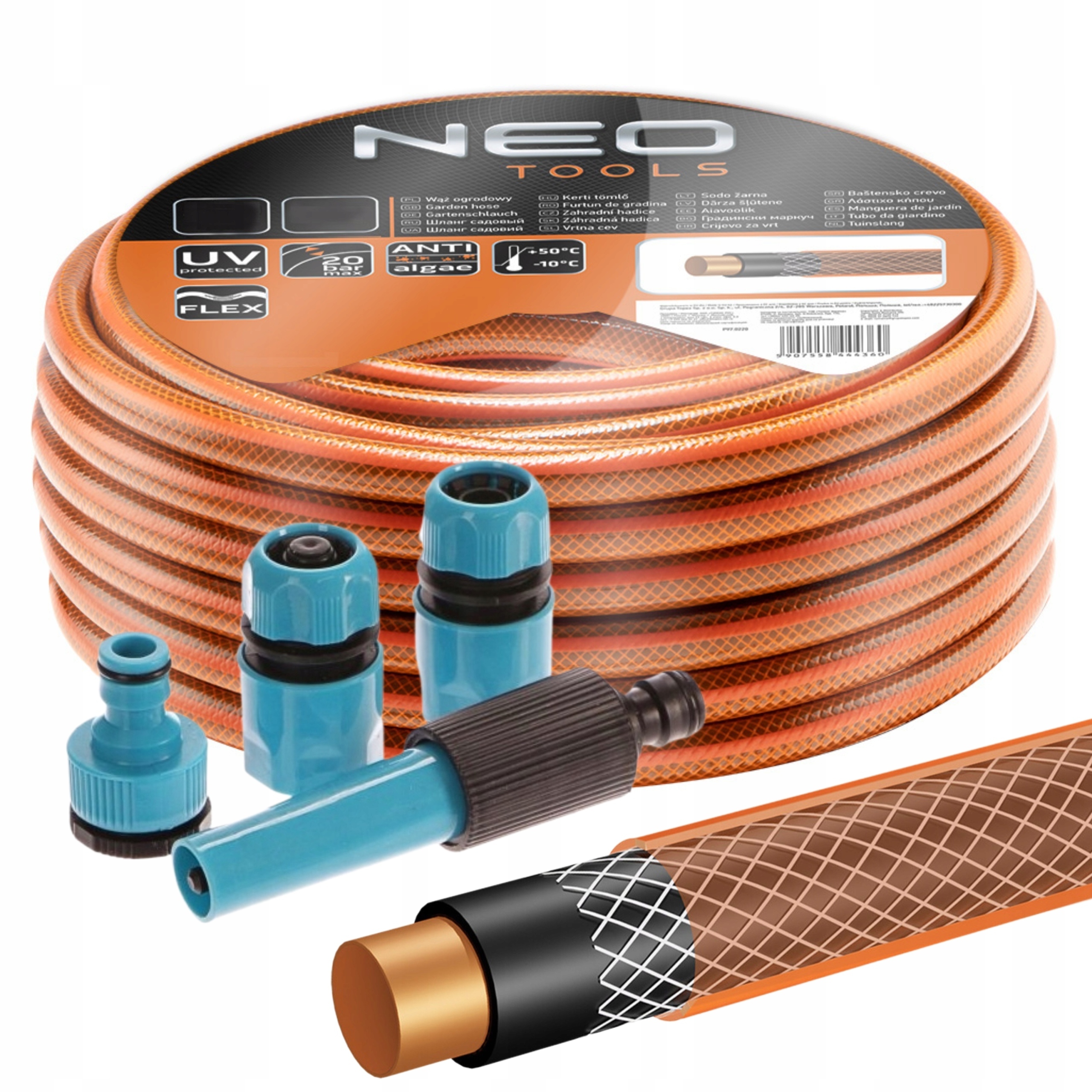 

Neo Wąż Ogrodowy 3/4" 50m 4-WARSTWY 20BAR złączki