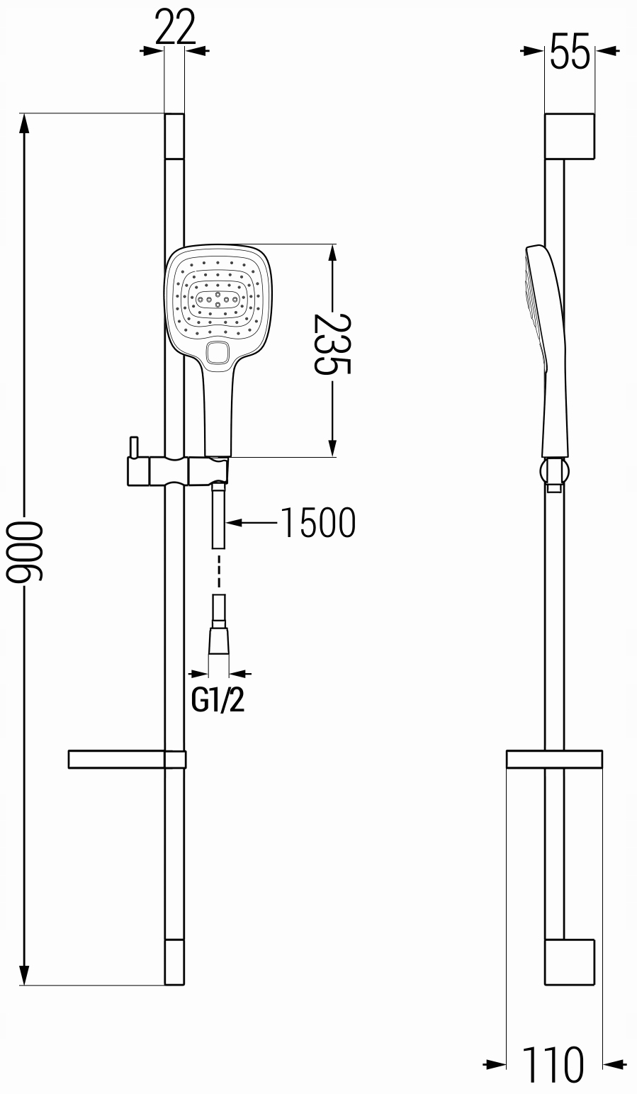MEXEN DS17 ZESTAW PRYSZNICOWY DRĄŻEK RĄCZKA CHROM Marka Mexen