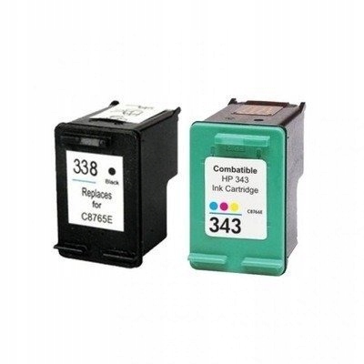 2x Tusze do drukarki HP 338 343 PSC 1510 1610 2575