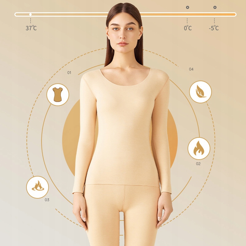 BIELIZNA TERMICZNA CIEPŁA KOMPLET DAMSKA ZIMA Marka Inna marka