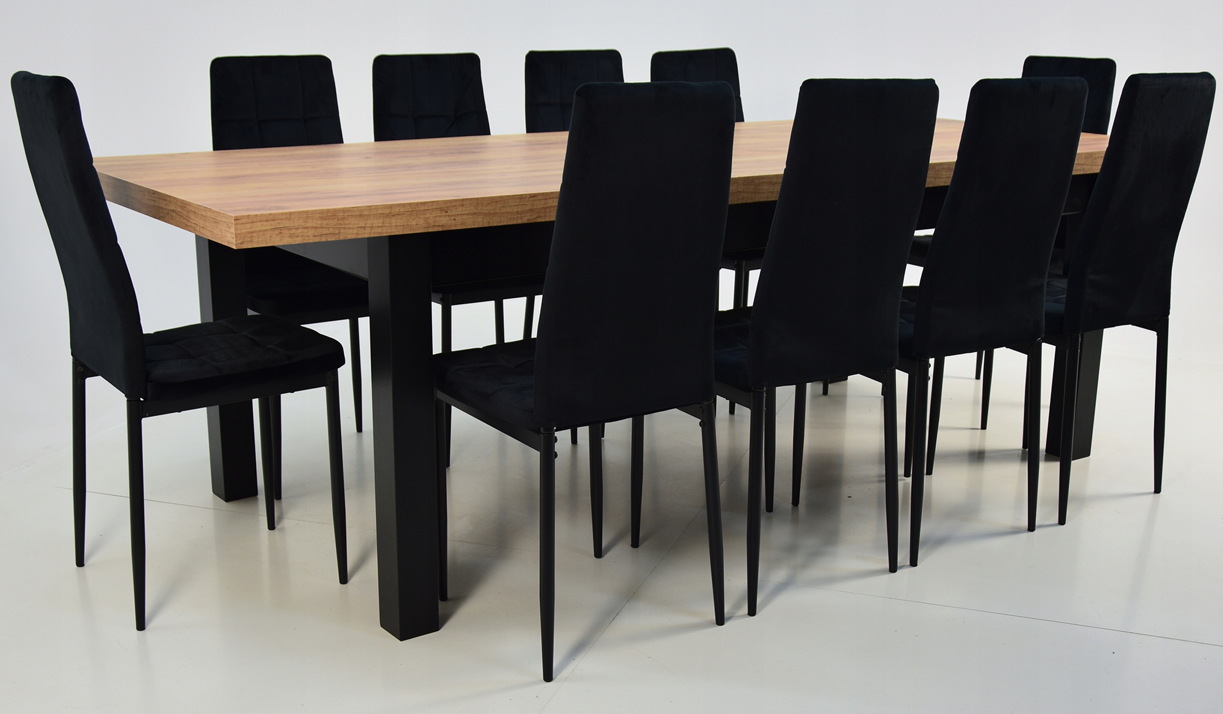 TAPICEROWANE KRZESŁA 10 sztuk i stół 3m DĄB CRAFT Kod producenta IK-07 + S-7