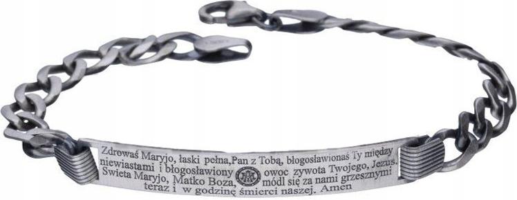 Stříbrný náramek 925 modlitba Zdrávas Mario s přívěsky, módní vzor