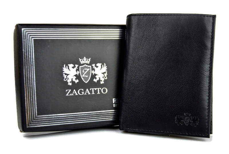 

Skórzany Portfel Męski Czarny Zagatto Rfid Slim Hq