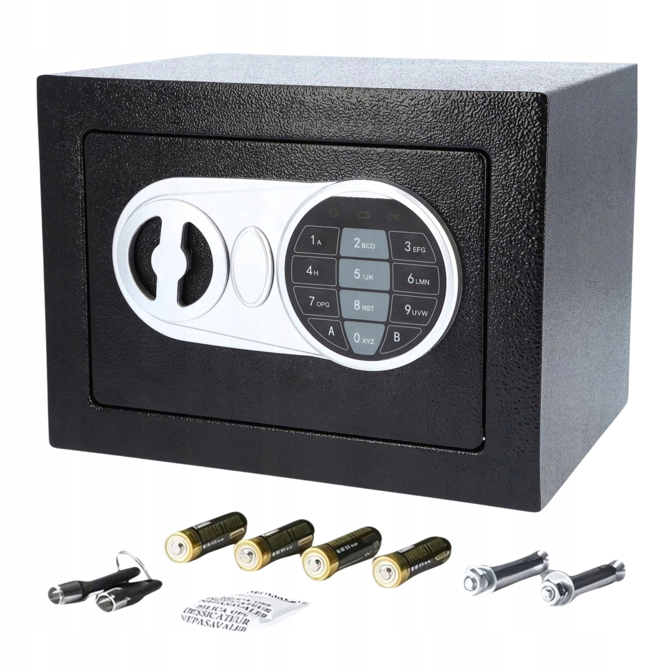 DOMOWY SEJF PIN SZYFR + NA KLUCZ PIENIĄDZE KASETKA DO DOMU I BIURA 23x17x17