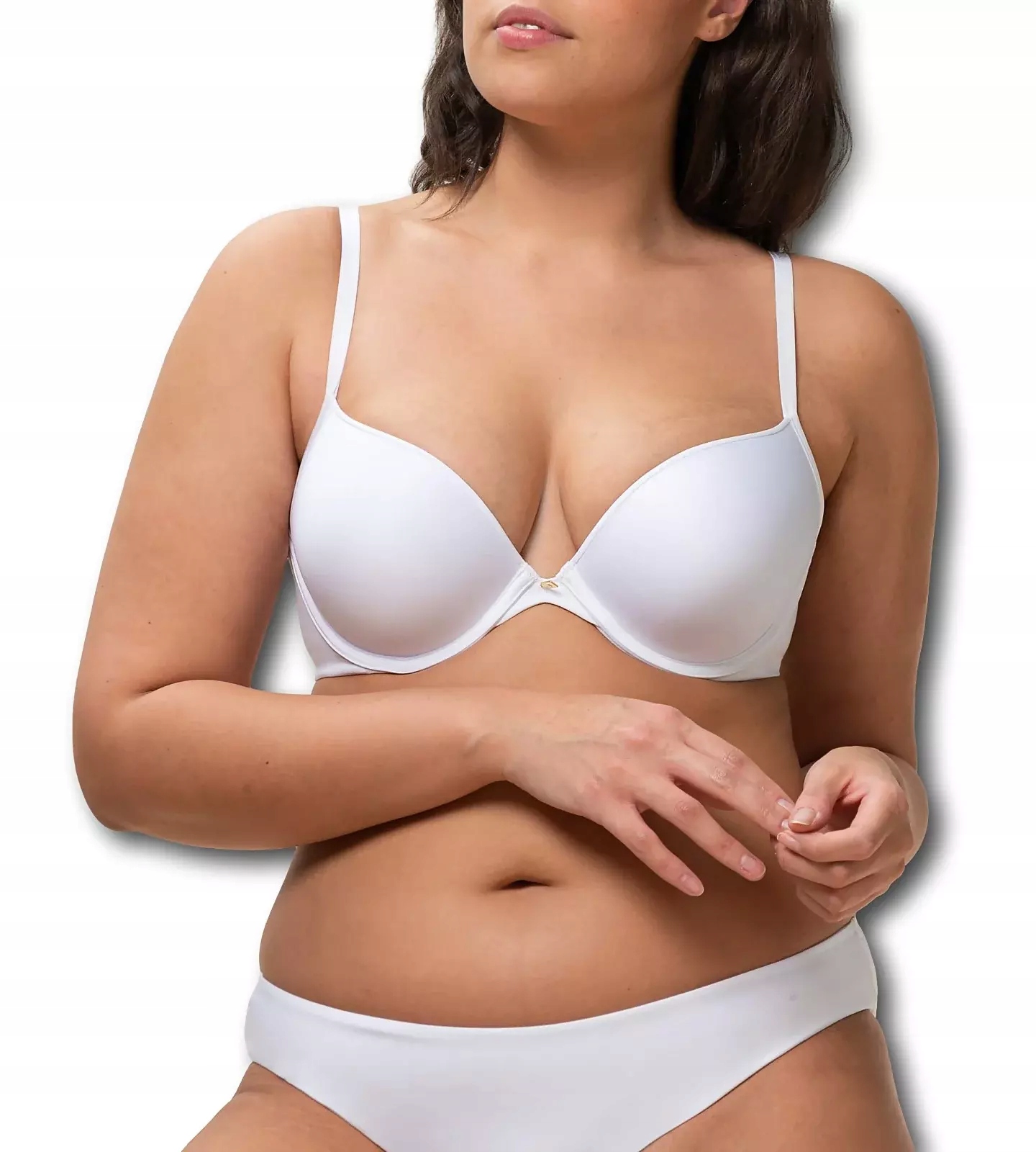Biustonosz Triumph biały Body Make-Up Essentials WHU push-up miękki z fiszb Rozmiar 80C