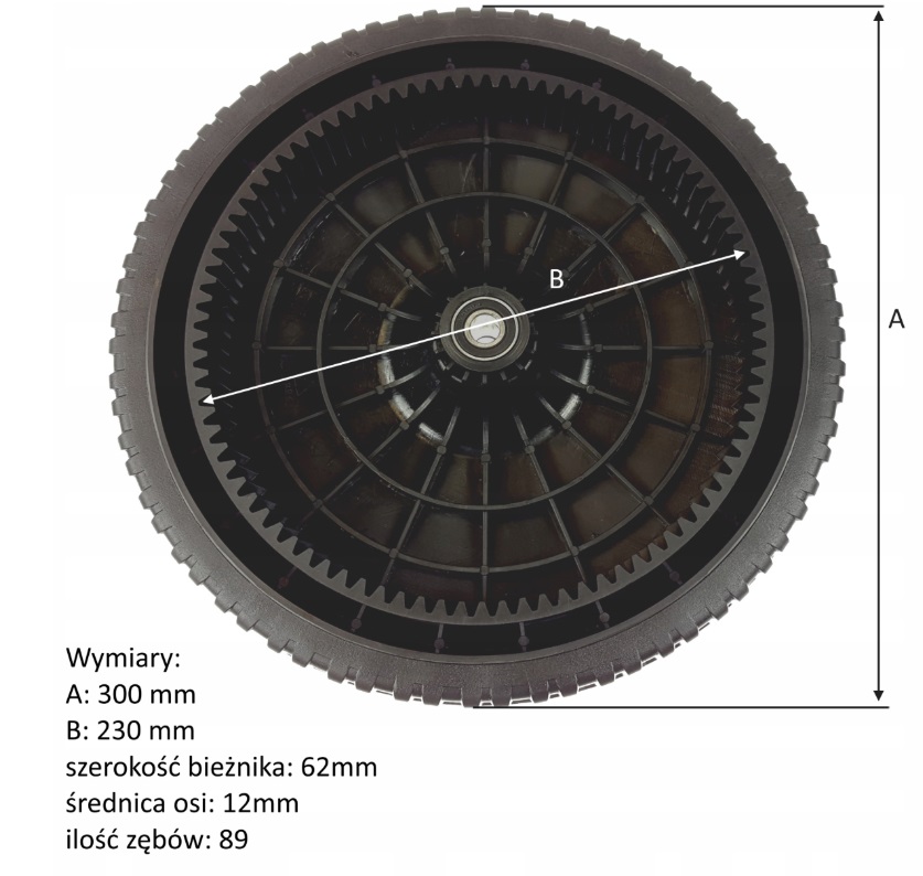 KOŁO DO KOSIARKI NAPĘDU 12'' MASTER CUT FD51 300mm 89 zębów