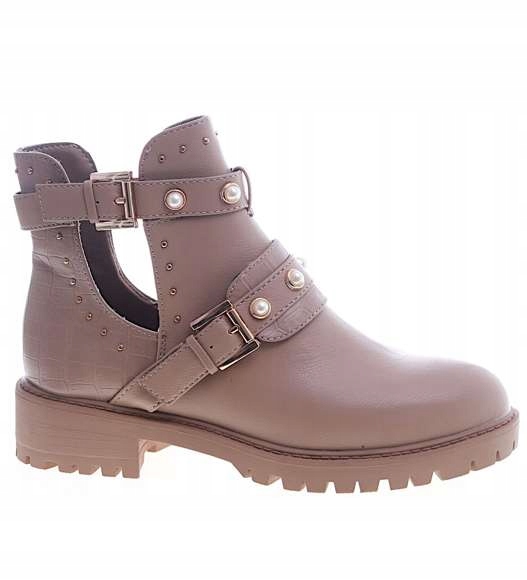 WIOSENNE DAMSKIE BOTKI BUTY Z WYCIĘCIAMI 13401 37