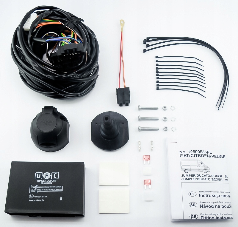 Wiązka dedykowana 7-pin do Peugeot Boxer 250 L1 L2 L3 L4 XL Furgon 06-11 Stan opakowania oryginalne