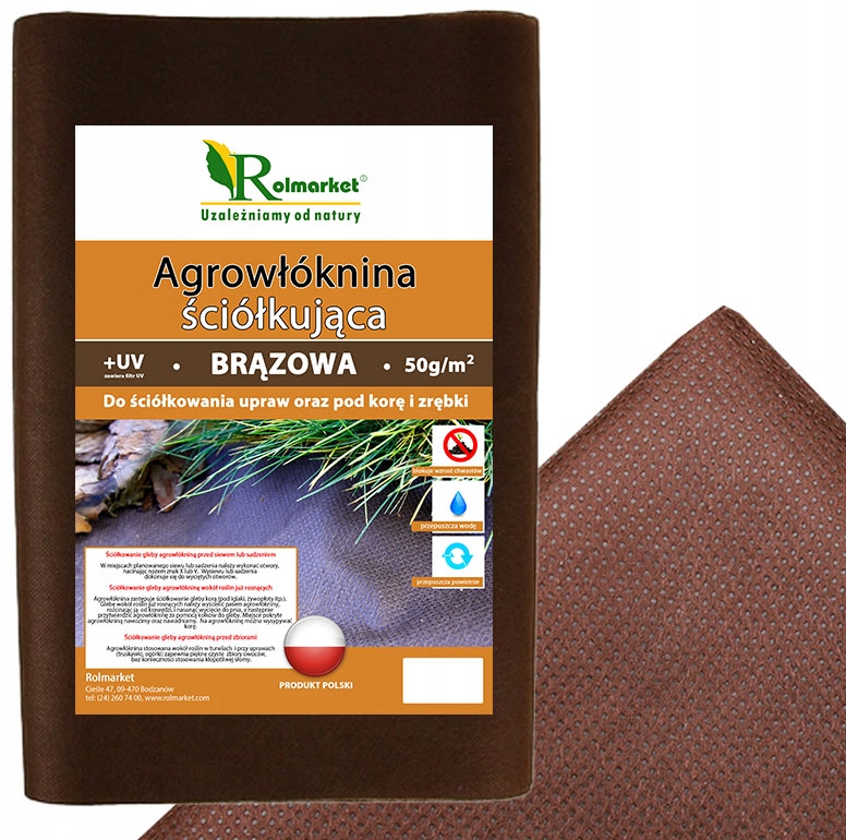 

Prawdziwa Agrowloknina Ogrodowa Brazowa 1,6x10m Uv