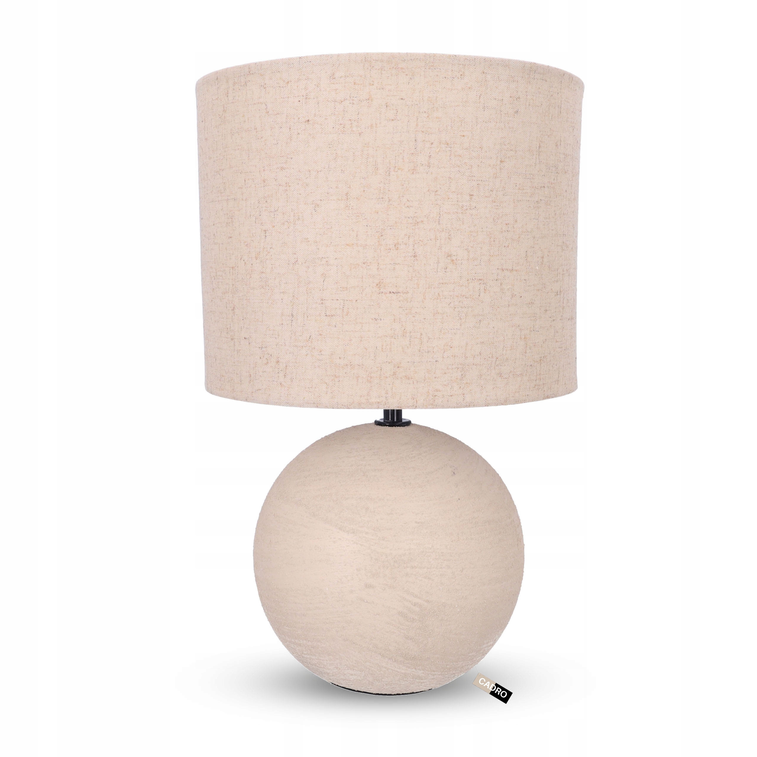 Lampka nocna do sypialni stołowa do kontaktu 37,5 cm klasyczna z abażurem