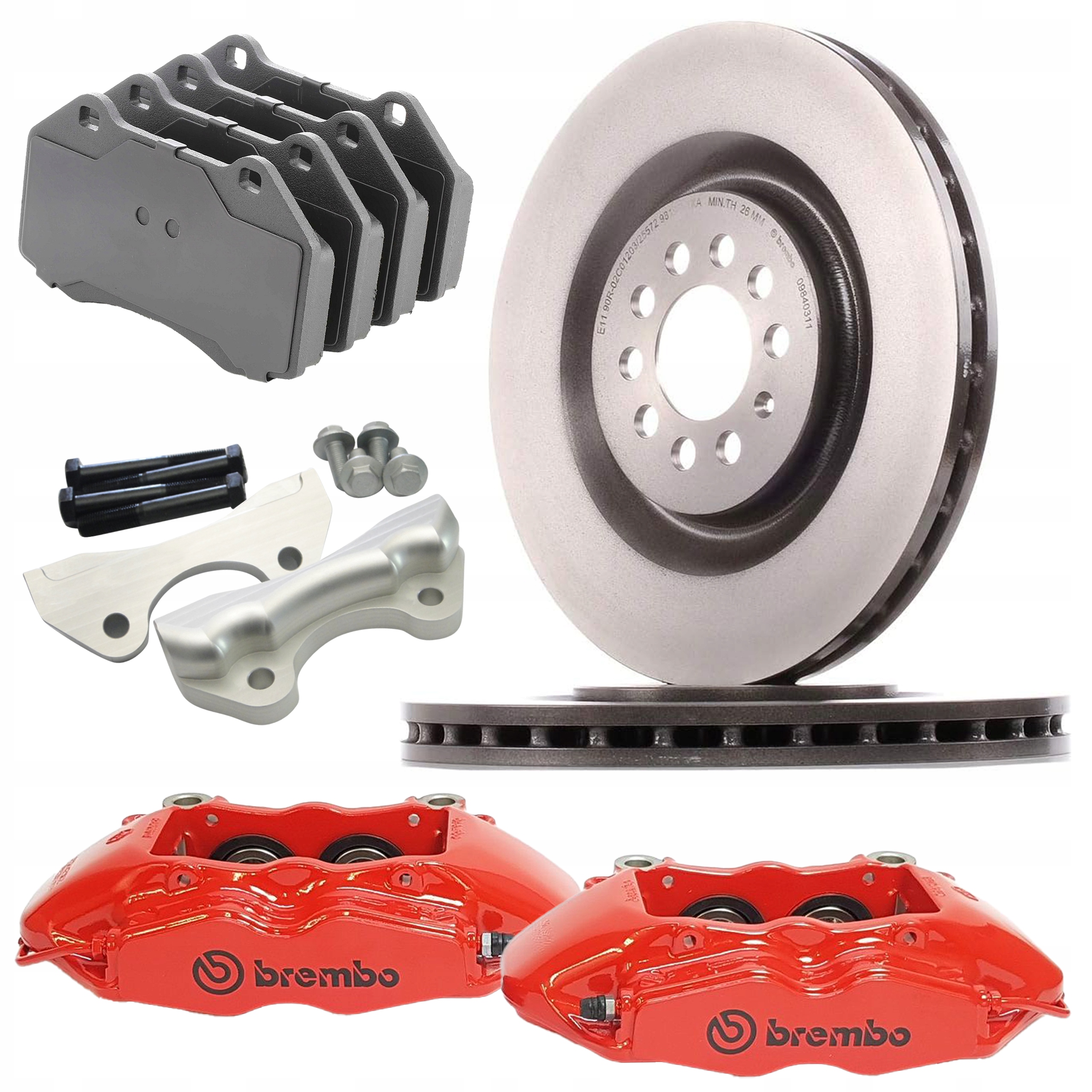 Brembo Audi A3 8L kotouče destičky, třmeny, adaptéry Přední sada