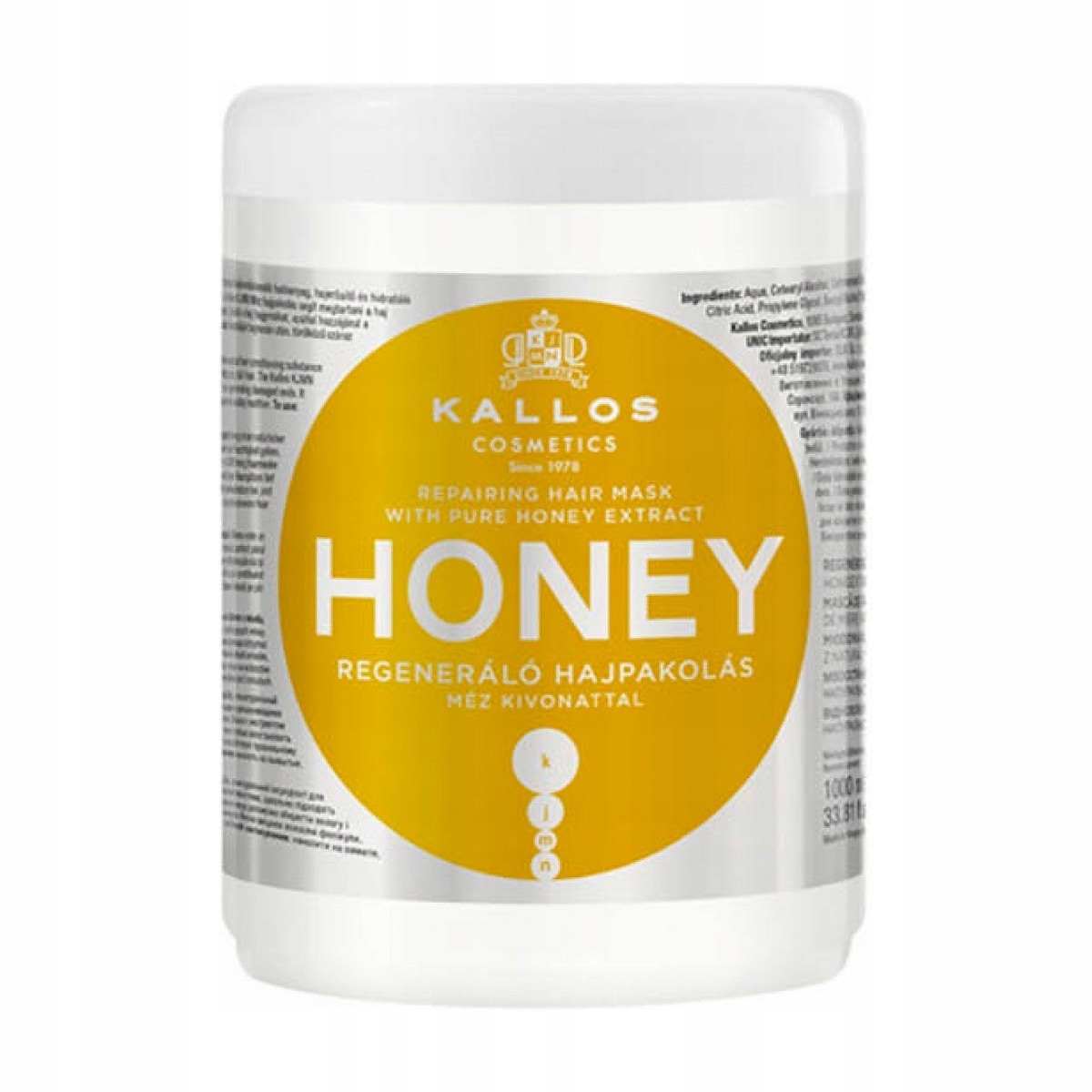 

Kallos Honey Maska do włosów regenerująca 1000ml