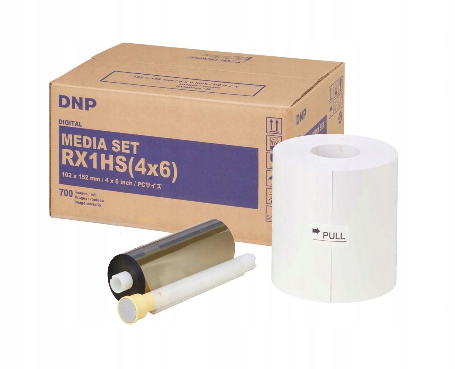 Dnp DS-RX1HS Papier 10x15cm 700 Zdjeć 10x15 (4x6) 1 Rolka Plus 1 Folia