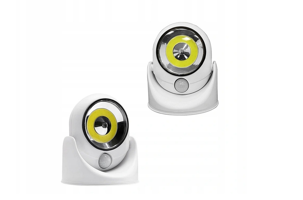 LAMPKA LED COB 360 NA BATERIE Z CZUJNIKIEM RUCHU Zasilanie bateryjne