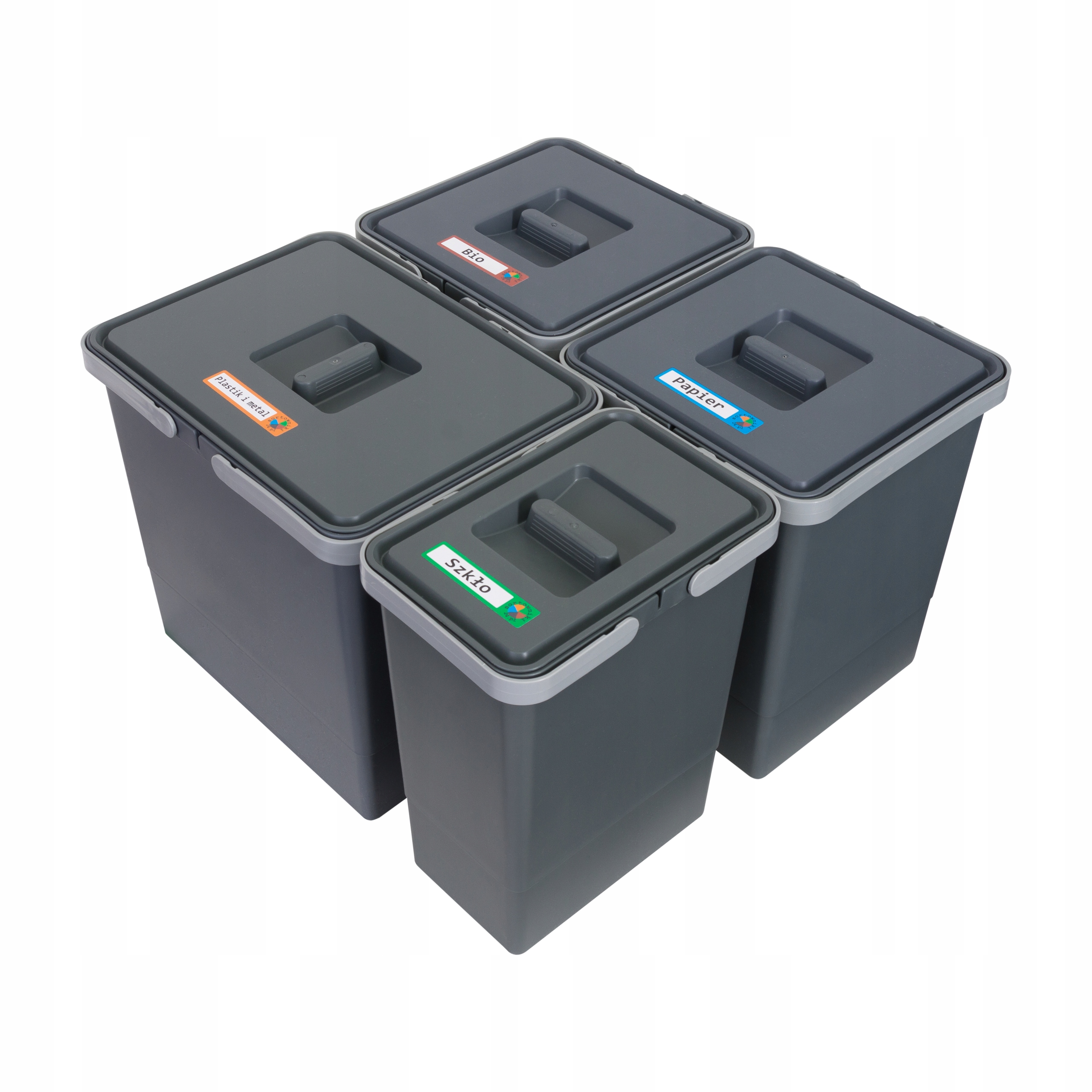 Zestaw koszy do sortowania Future 2x10+15+6 l do szuflady 60 cm H-28 cm