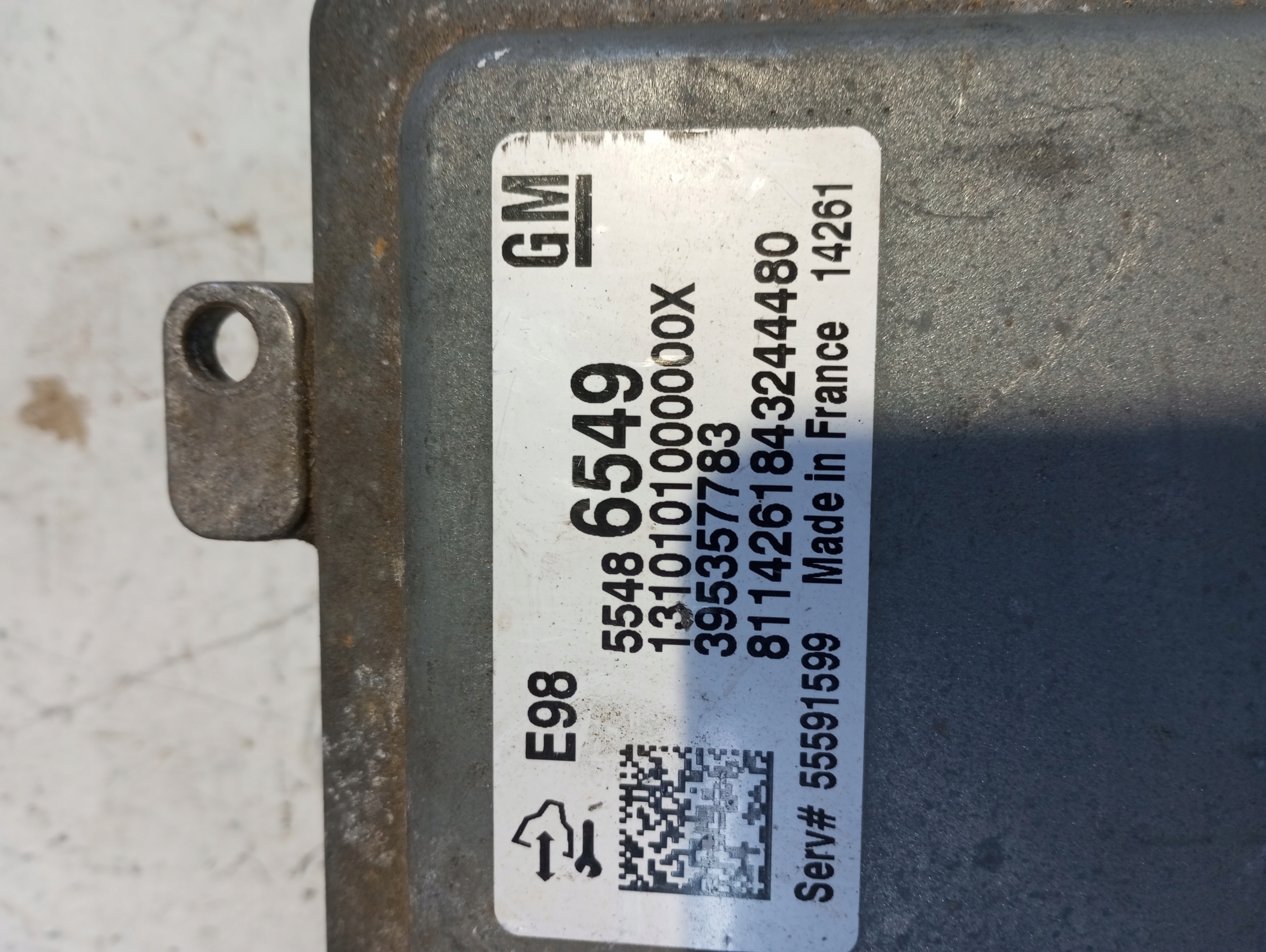 control unit computer of the engine OPEL ASTRA MERIVA 55486549