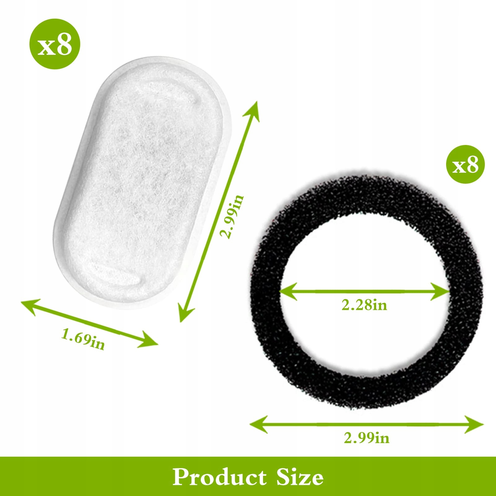 FILTR KOTY PSY FONTANNA WODA ZESTAW 8+8 DO 3.2L I 2L ZE STALI — miniatura 2