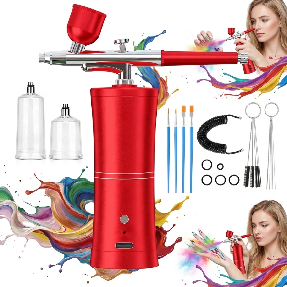 Sada Mini Kompresoru Pro Airbrush Aerograf, Hadička, Regulace