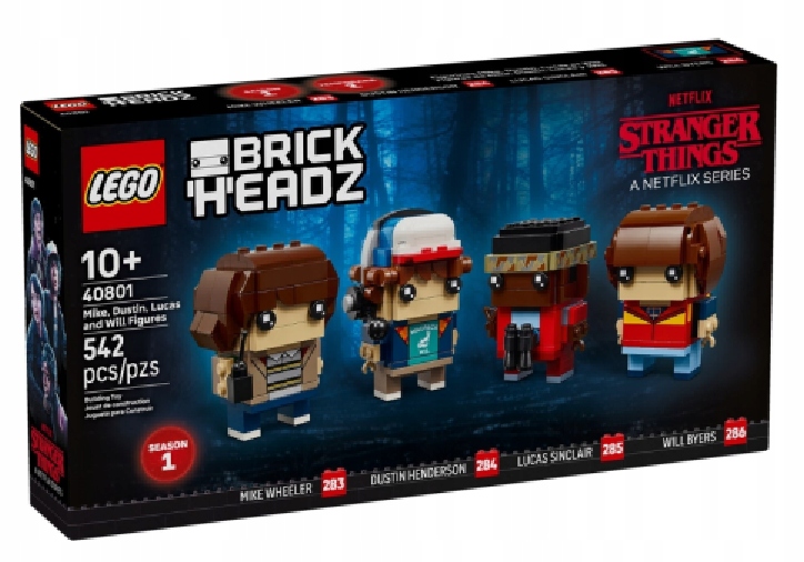 Lego 40801 Brickheadz Stranger Things Figurky Dustin Mike Will Lucas