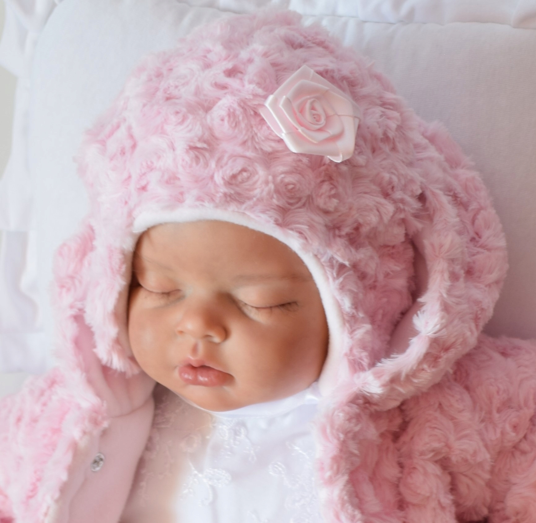 Ciepła CZAPKA polar futerko CHRZEST 56 62 AMELIA Okazje uniwersalny