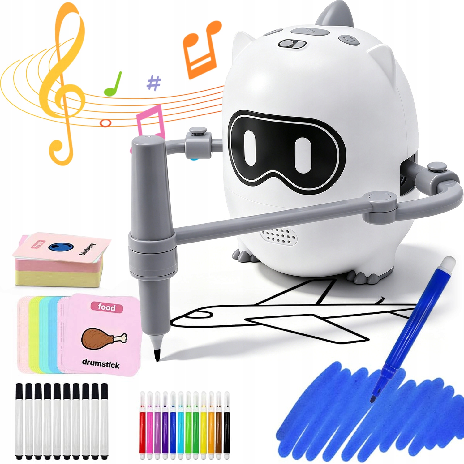 Edukacyjny Interaktywny Robot Do Nauki Rysowania Z Markerów 200 Kartek