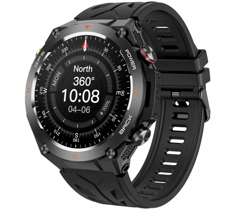 Športový Smartwatch Rubicon RNCF37 Čierny Gps Kompas Barometer Hovory