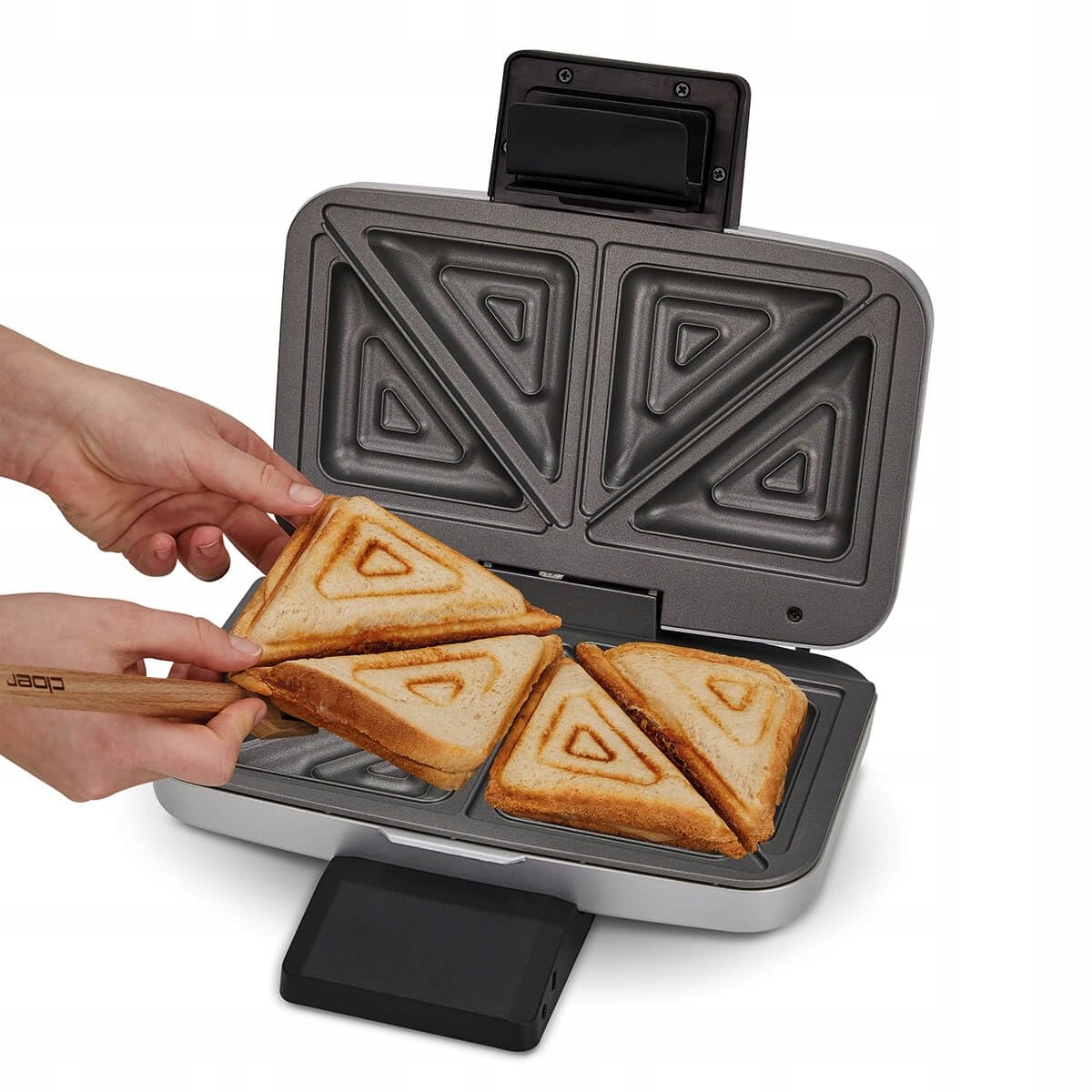 CLOER Sandwichmaker 900W Dla 2 Tostów XXL Srebrny — miniatura 6