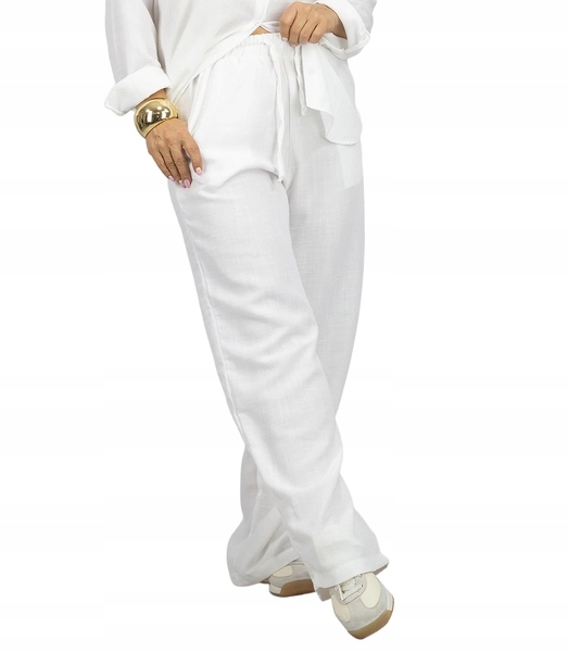 Široké dámské sportovní viskózové kalhoty elegance M