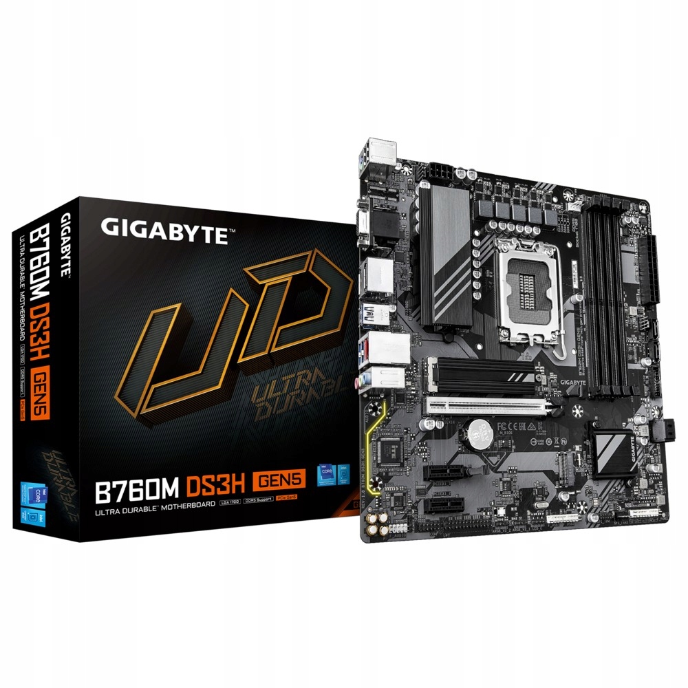 Gigabyte Základní deska B760M DS3H s1700 GEN5 4DDR5 Hdmi/dp/dsub mATX