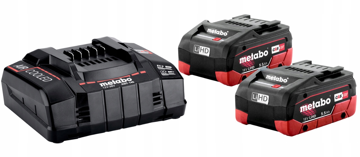 Metabo Zestaw Ładowarka Asc 145 2 x Akumulator LiHD 5,5Ah