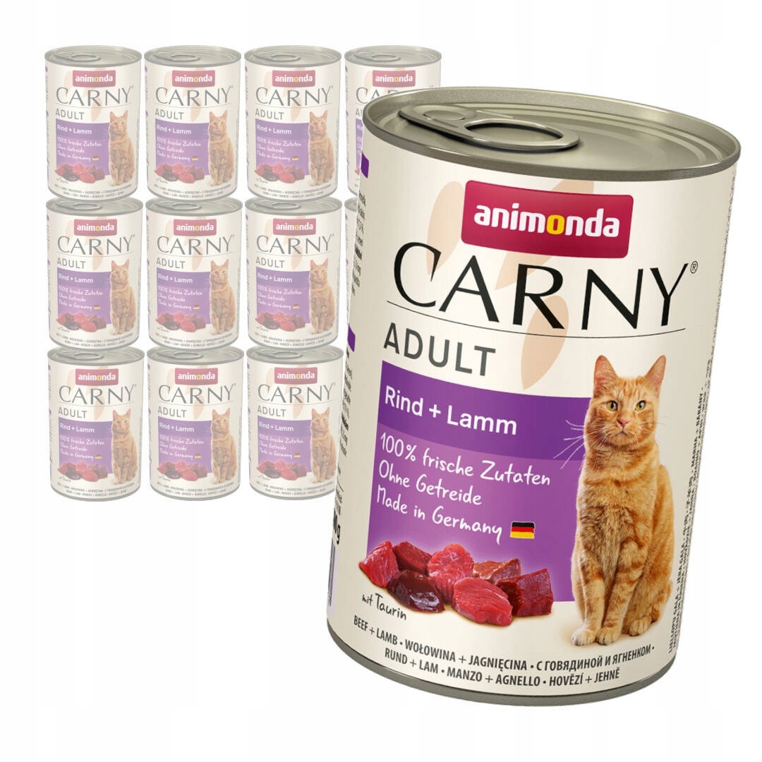 Levně Animonda Carny Adult 12x400g Mokré Krmivo Pro Kočky s hovězím a jehněčím masem