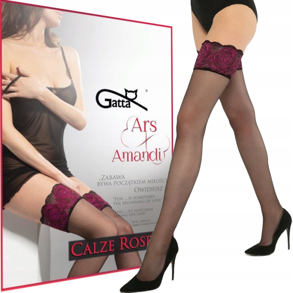

Gatta Pończochy Ars Amandi Calze Rose 3/4 koronka