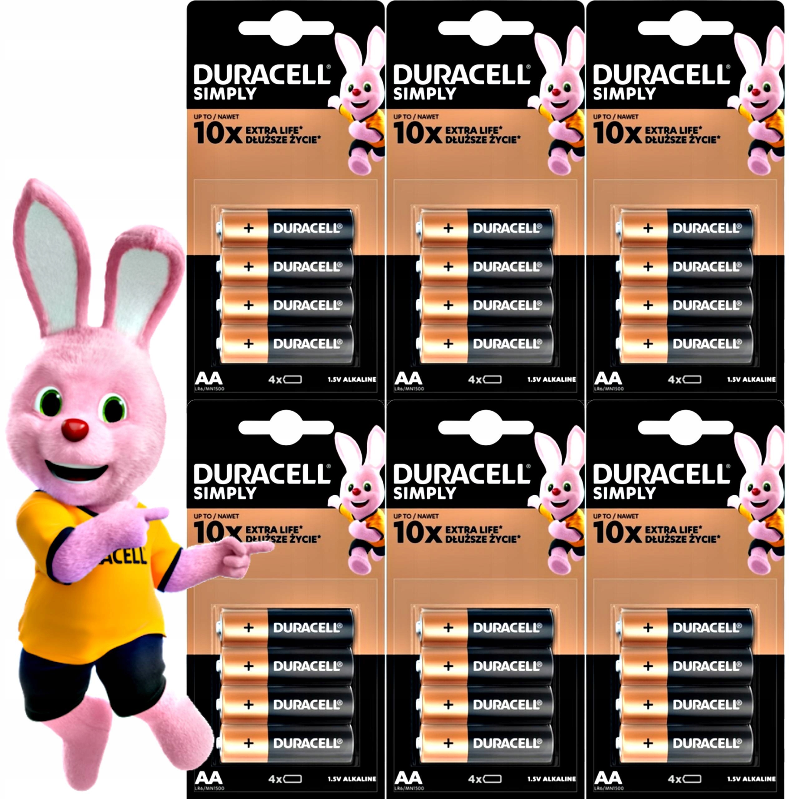 Baterie alkaliczne Duracell AA LR6 24 szt.