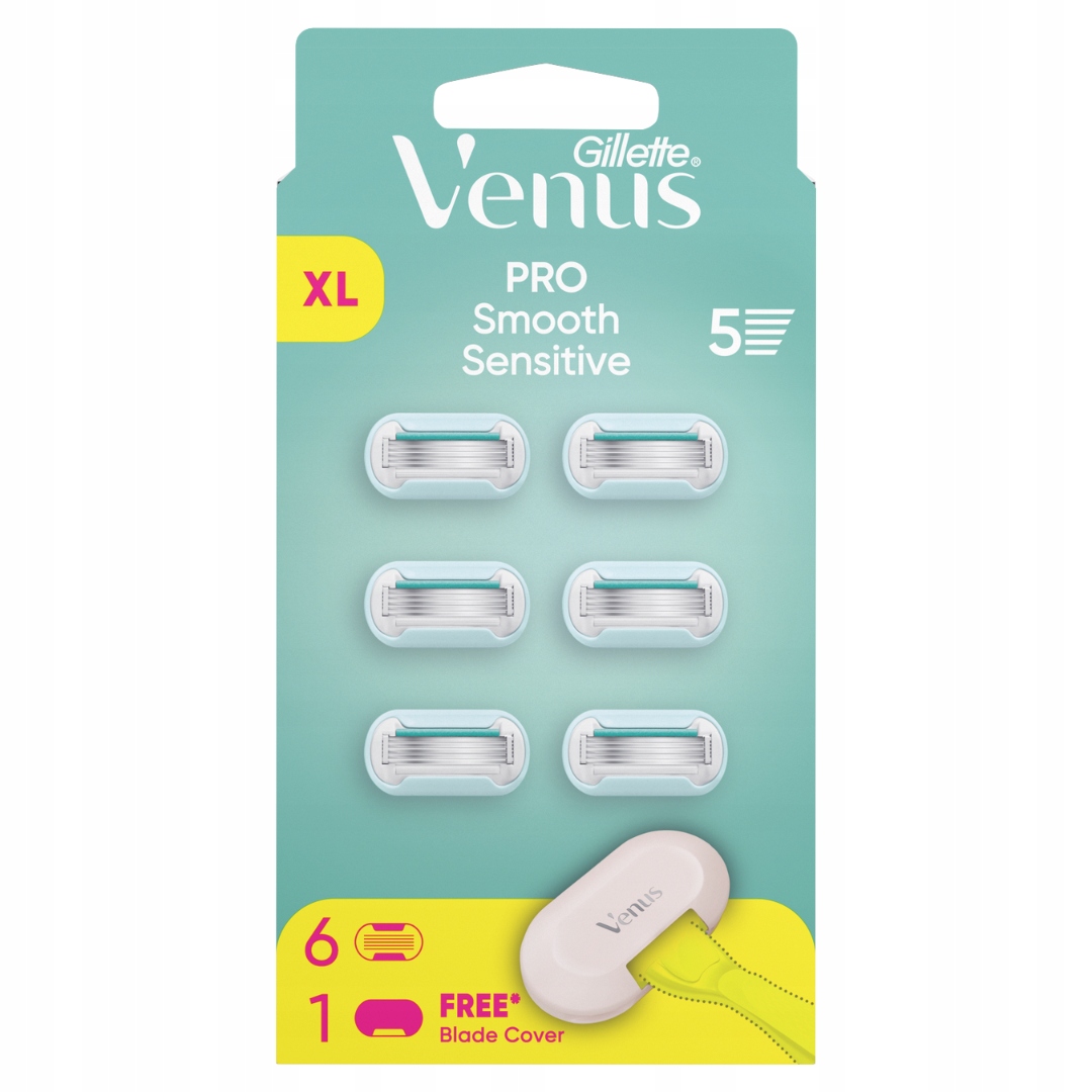 Gillette Venus Pro Smooth Sensitive Ostrza wymienne dla Kobiet 6x osłonka