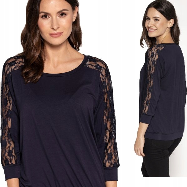 

Bluzka z ażurowym ozdobnym rękawem Babell Celine