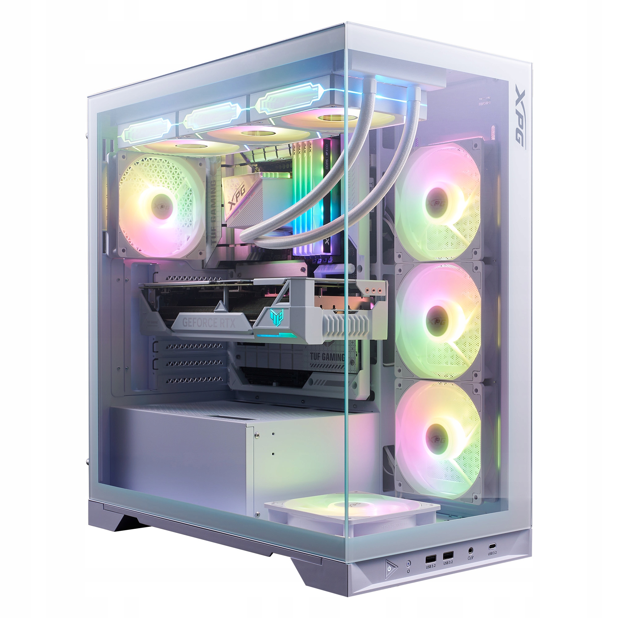 Počítačová Skriňa Adata Invaderxmt-whcww Midi Tower biely