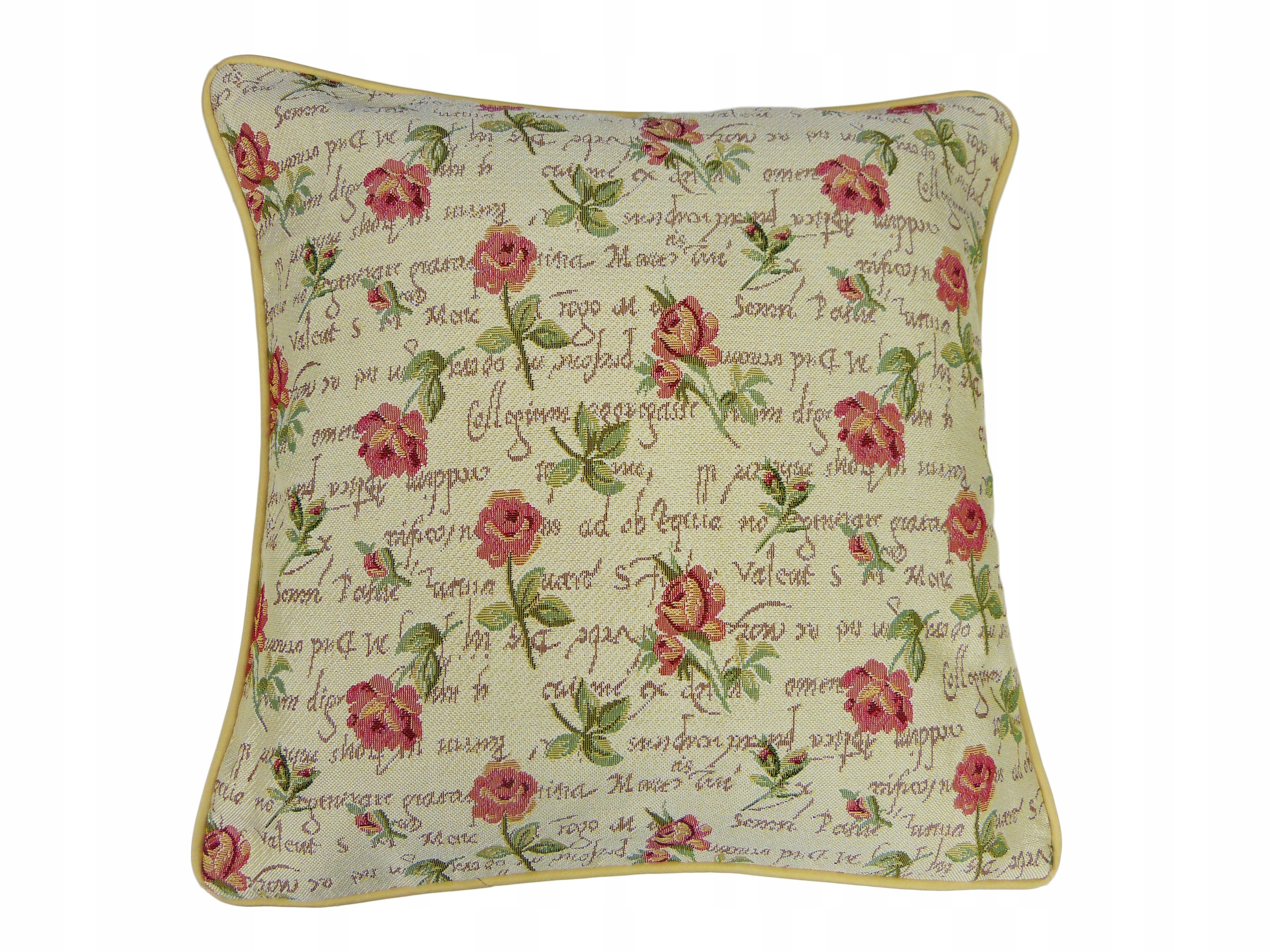 

Gobelinowa poszewka na poduszkę |40x40cm beż Róże