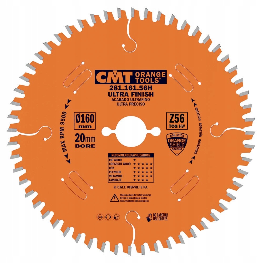 Pilový kotouč pro laminované desky Mdf 160x20 mm 56 zubů 281.161.56H Cmt