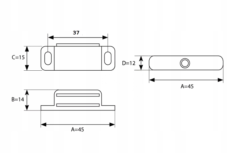 ZATRZASK MAGNETYCZNY ZAMEK DO SZAFEK Kod producenta 3151