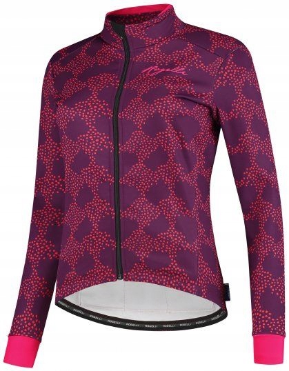 Kurtka rowerowa Rogelli Blossom Winterjacket Purple/pink Rozmiar S