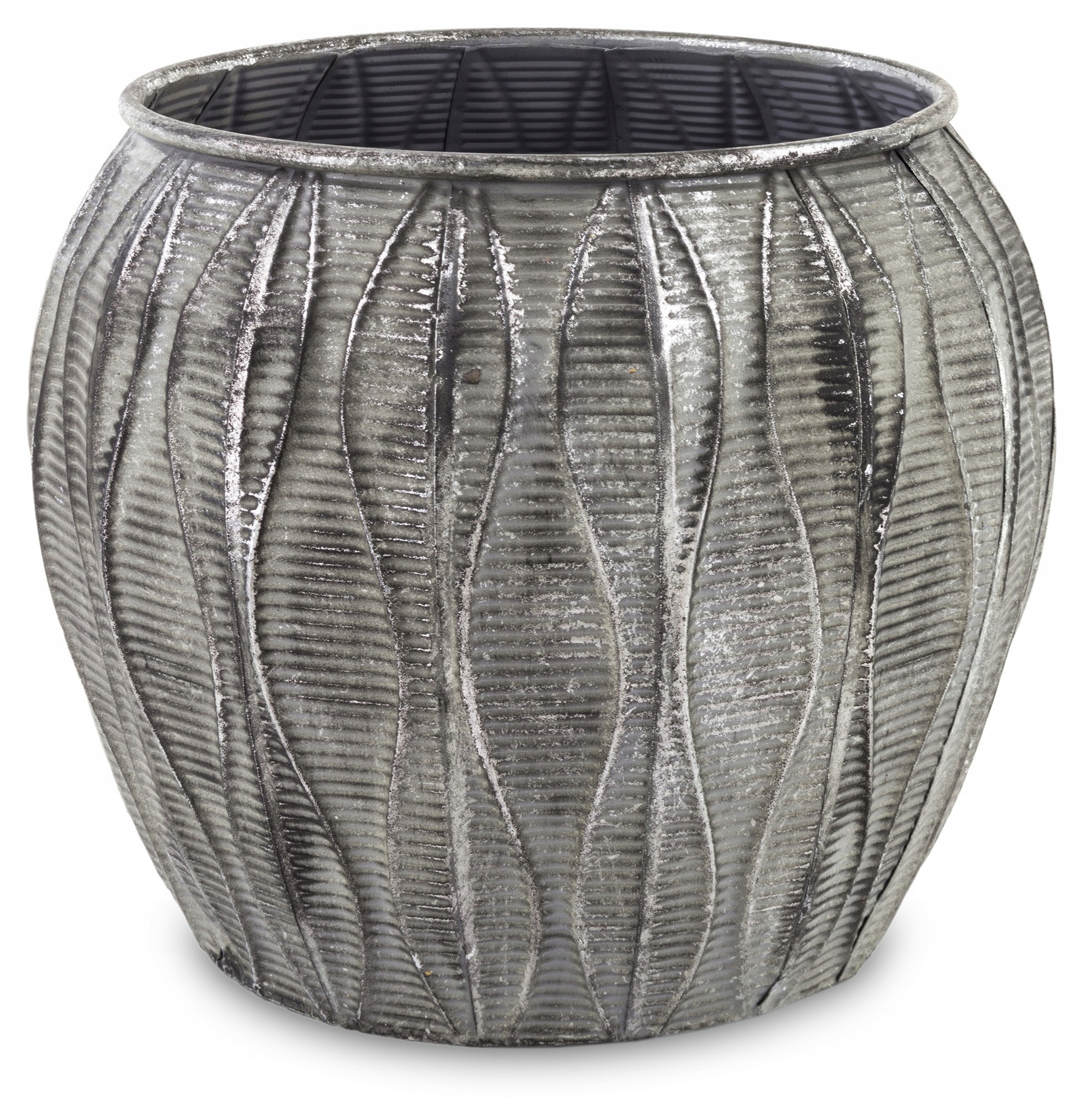 METALOWA OSŁONKA DONICA SREBRNA DEKORACJA DOMU